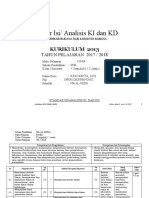 X SM 1 Analisis KI Dan KD