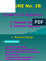 LECTURE 3B Elements of Research Design-Research