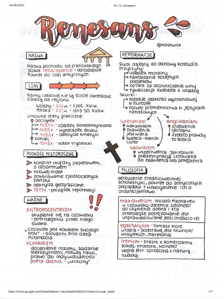 Sprawdzian Z Renesansu Grupa A Odpowiedzi Renesans | PDF