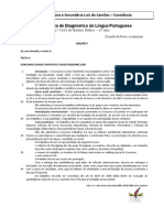 Prova Escrita de Diagnóstico de Língua Portuguesa 9º A
