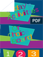 Daily Activities or Choice Board Template SlidesMania