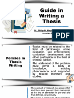 Part 1 - Thesis Writing Guide