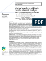 Exploring Employer Attitude Towards Migrant Workers: Evidence From Managers Across Europe