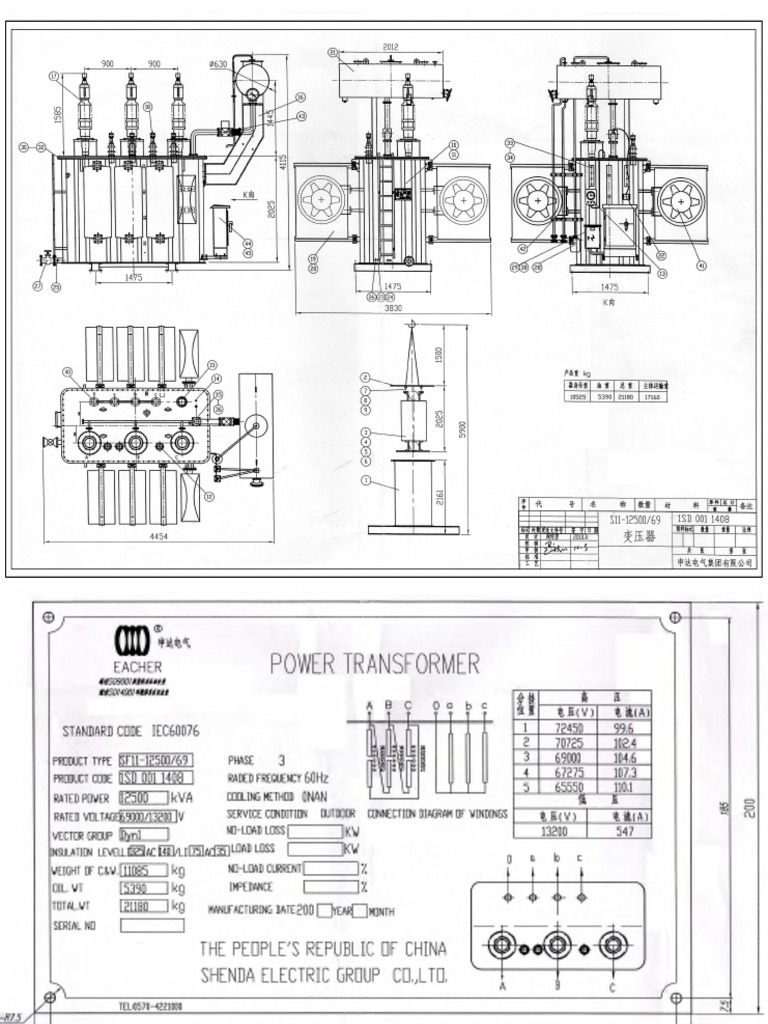 10MVA Transformer Data