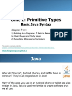 Unit 1 Primitive Types