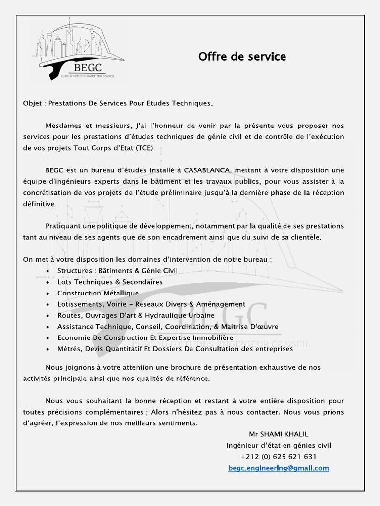 Offre de Service PDF