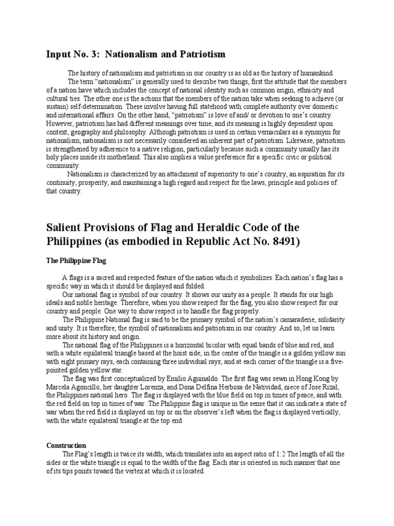 NSTP PAtriotism PDF Nationalism Symbols