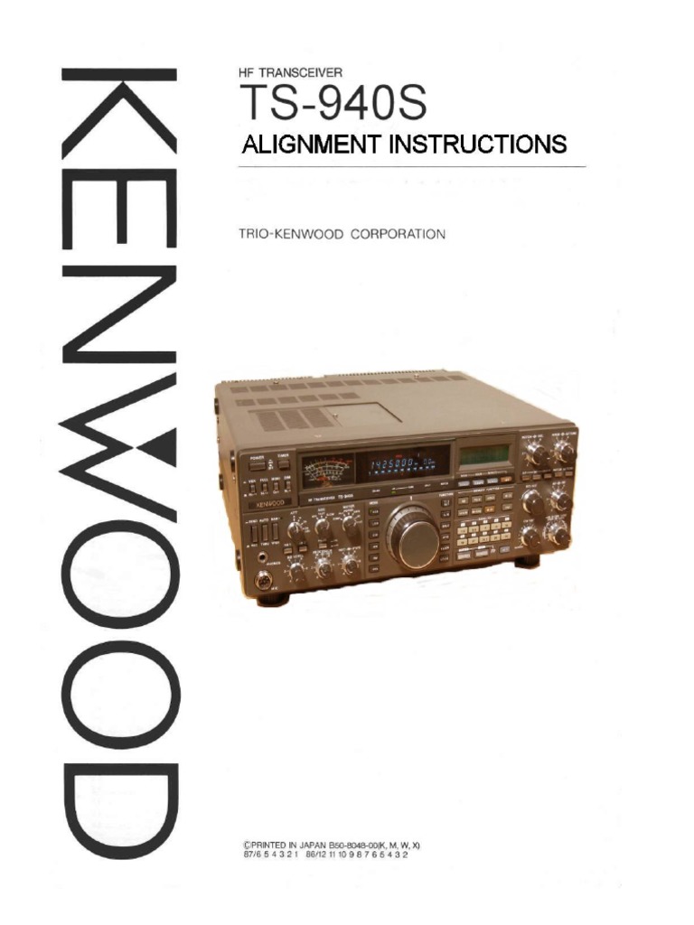 Manuel De Service Original Kenwood Pour TS-940S, SP-940, AT-940...