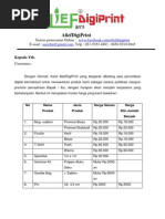 Contoh Surat Penawaran Percetakan