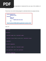Develop A Java Web Application To Implement The Use Case of The Addition of Two Numbers