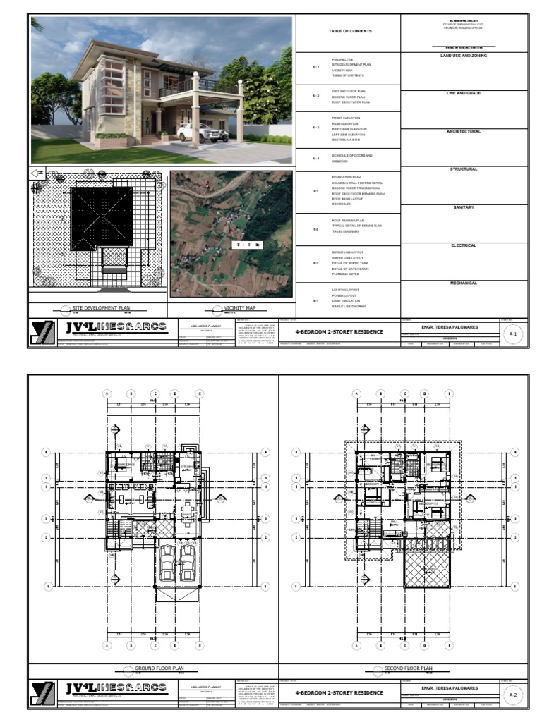 2 Storey Residential House | PDF | Architectural Design | Architecture