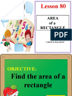 COT PPT in MATH Area of Rectangle