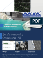 Construction and Maintenance of Hydraulic Structures: Waterproofing Geosynthetics Contractor Since 1963