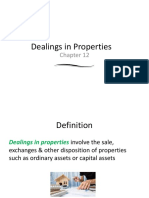 Tax Treatment of Gains and Losses from Dealings in Properties