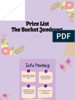 Price List The Bucket Jombang 2022