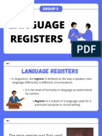 Language Registers (Group 5)