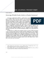 Sovereign Wealth Funds - Active or Passive Investors?