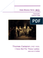 Thomas Campion - I Care Not - Voz e 4 Violoes