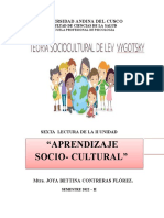 Sexta Lectura - Aprendizaje Socio Cultural
