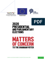 2020 Matters of Concern To The Ghanaian Voter