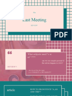 Last Meeting