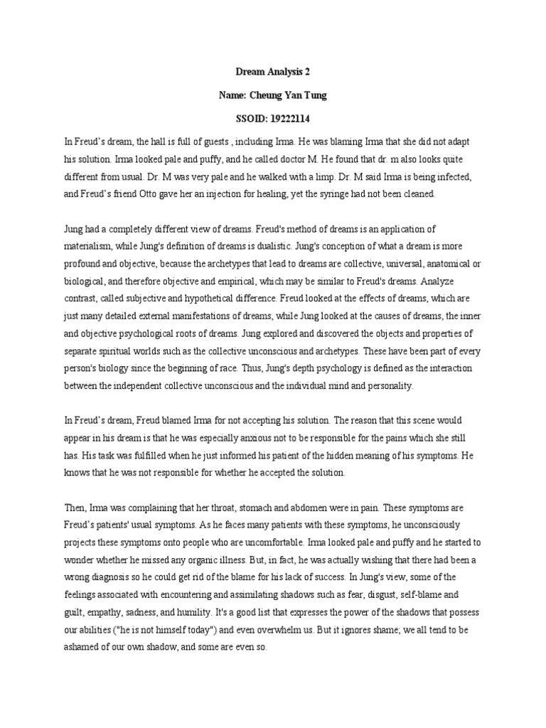 Dream Analysis 2 PDF Carl Jung Sigmund Freud