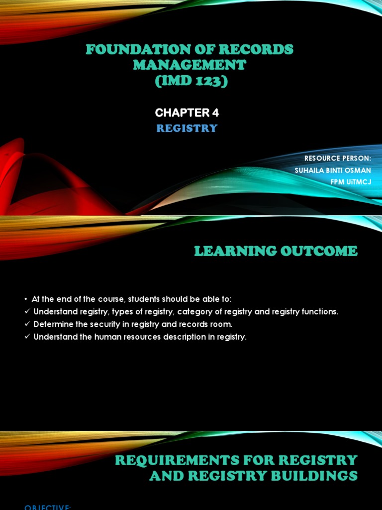 Functions and Types of Registry Management | PDF | Information Security ...