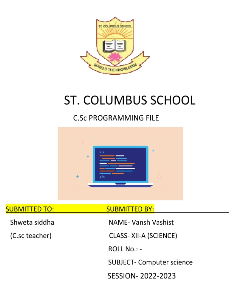 Cs Cover Page | PDF