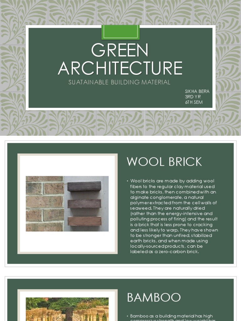 Material Green Building | PDF | Building Materials | Architectural Design