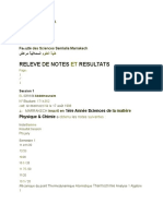 Releve: Notes Resultats