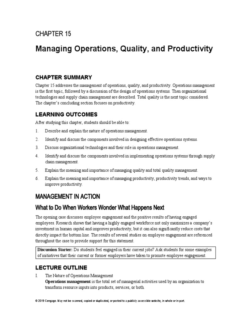 Griffin 9e IM CH 15 - Edited | PDF | Operations Management | Inventory