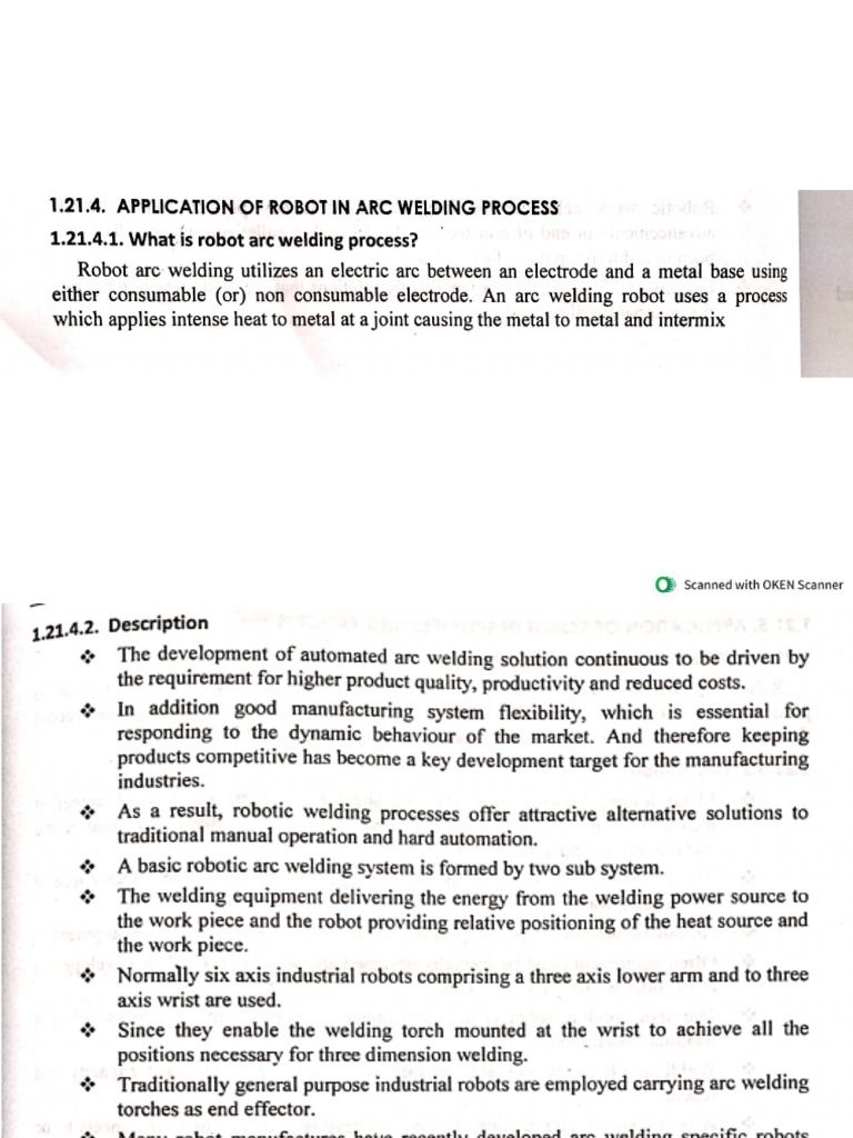 6.robot Application Arc and Spot Welding | PDF