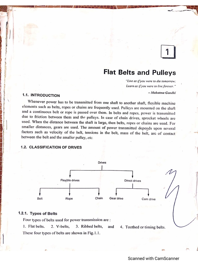 Flat Belt And Pulleys Pdf