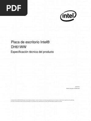 DH61WW TechProdSpec06 PDF Memoria de acceso aleatorio