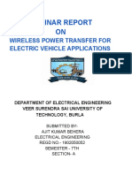 Wireless Power Transfer Seminar Report for Electric Vehicles