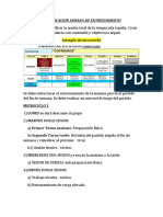 Planificacion Semana de Entrenamiento