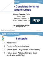 Stability Considerations For Generic Drugs (PDF - 440KB)