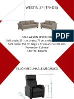 Cotización Sofa y Sillón de Sala