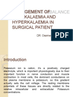 Management of Hypokalaemia and Hyperkalaemia in Surgicalpatient