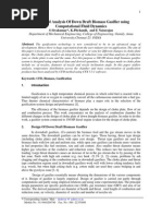 Download Design and Analysis of Downdraft Biomass Gasifier Using Computational Fluid Dynamics by josephutomo SN60536376 doc pdf