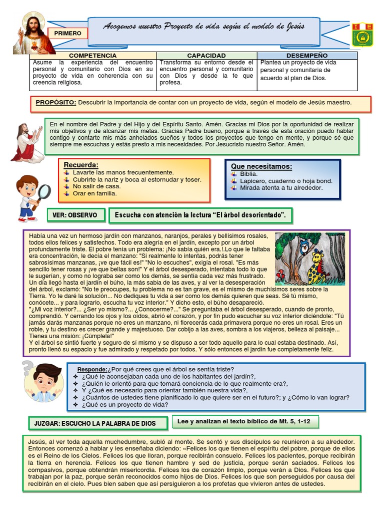 Acogemos Nuestro Proyecto de Vida Primero | PDF | Jesús | Dios