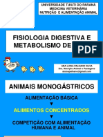 Fisiologia Digestiva de Aves e Metabolismo de Nutrientes