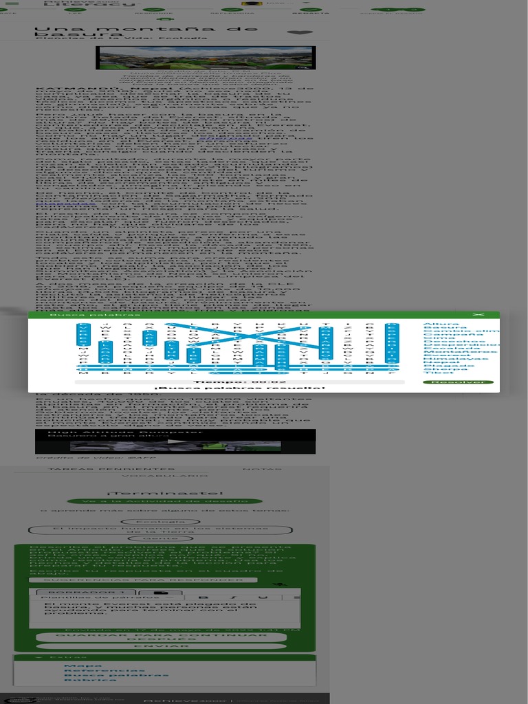 Achieve3000 Lesson | PDF | el Monte Everest | Residuos