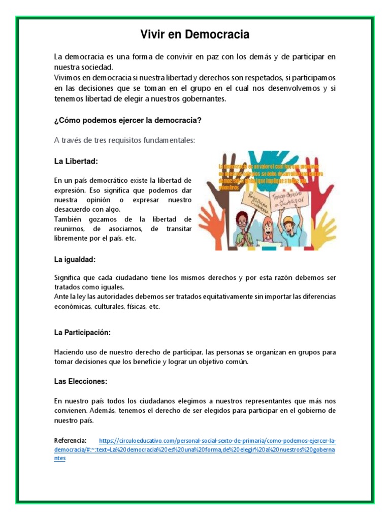 Vivir en democracia pdf