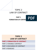 TOPIC 2 LAW OF CONTRACT 1 definition,formation of contract, offer &acceptance