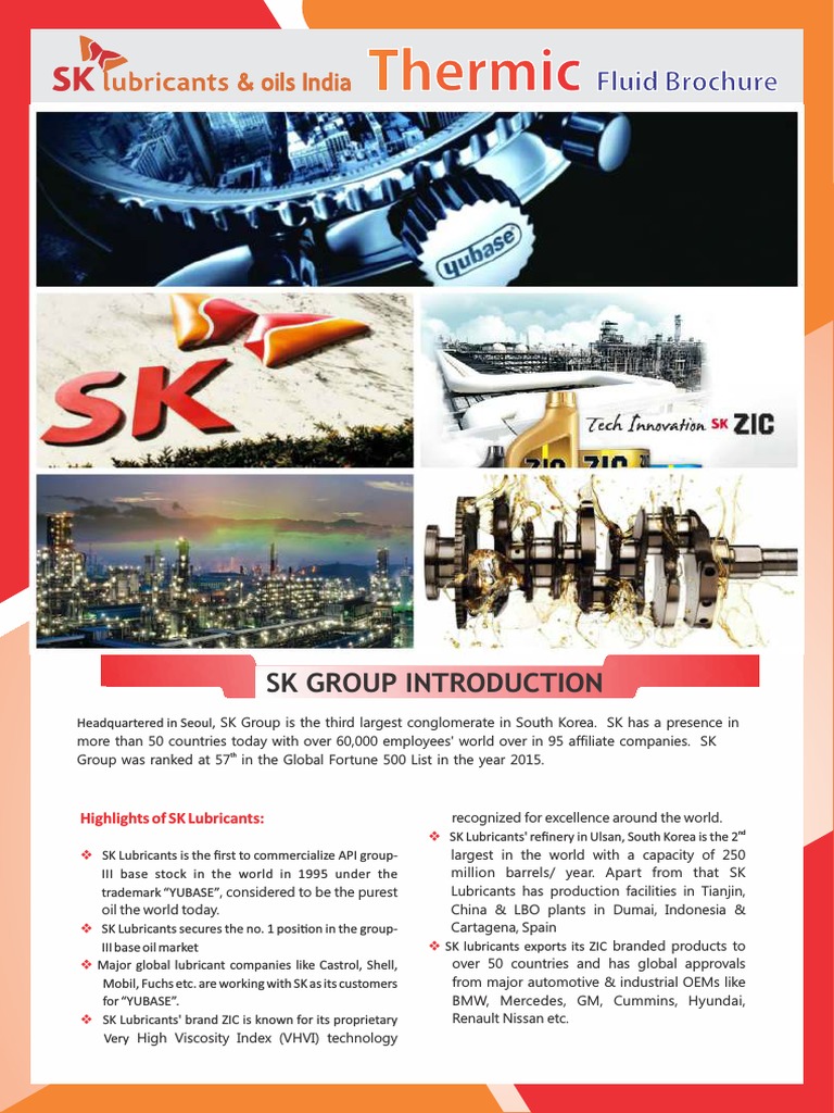 SK Lubricants: Advanced Thermal Fluids | PDF | Heat Transfer | Lubricant