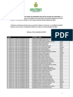 Resultado Preliminar Exame Medico Cbmam