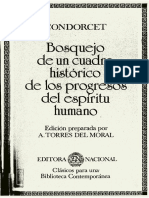 (Nicolas de Condorcet) Bosquejo de Un Cuadro Histórico Del Progreso Del Espíritu Humano