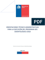 Orientación Técnica Programa GES Odontológico 2018