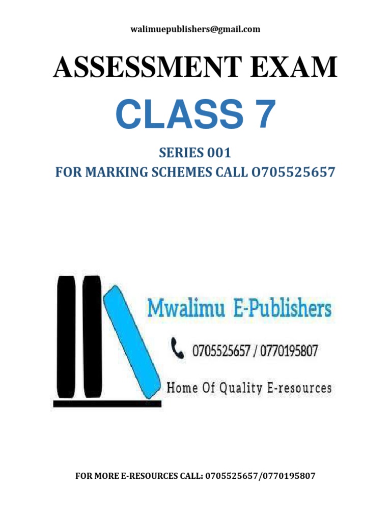 Class 7 Assessment Test 001 | PDF